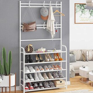 5layers floor shoe rack and hanger