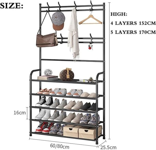 5layers floor shoe rack and hanger